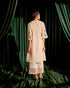 Iris ivory 3D floral applique yoke detail kurta with pants