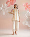 Iris ivory floral beadwork tunic with cutwork pants