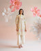 Iris ivory floral cutwork and beadwork kurta with bell bottom pants