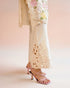 Iris ivory floral cutwork and beadwork kurta with bell bottom pants