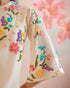 Iris ivory floral embroidered yoke detail kurta with pants
