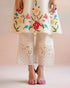 Iris ivory floral embroidered yoke detail kurta with pants