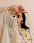 Iris ivory rose cutwork dupatta