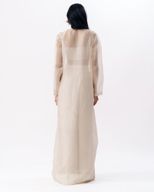 Ivory angrakha layered set