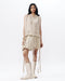 Ivory chikankari crop jacket set