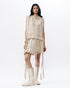 Ivory chikankari crop jacket set