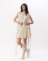 Ivory chikankari crop jacket set