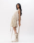 Ivory chikankari crop jacket set