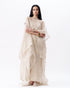 Ivory chikankari kaftan dress with slip