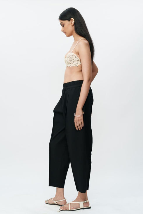 Ivory lace crop top
