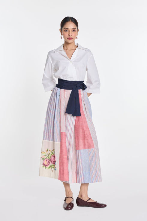 Ivy patchwork wrap dress