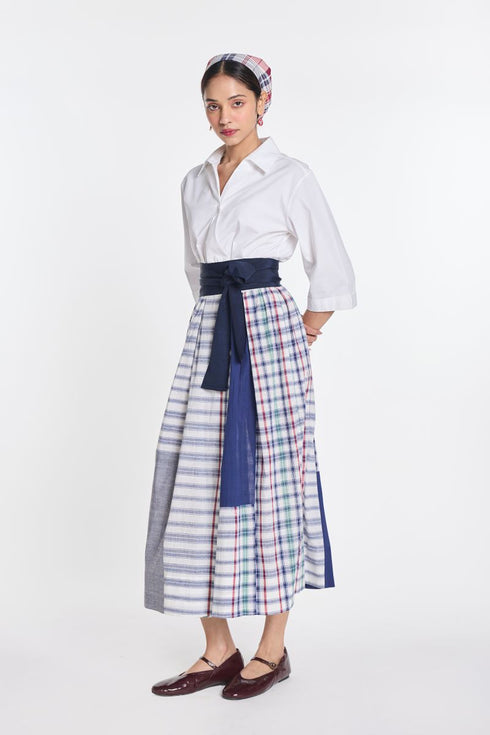 Ivy patchwork wrap dress
