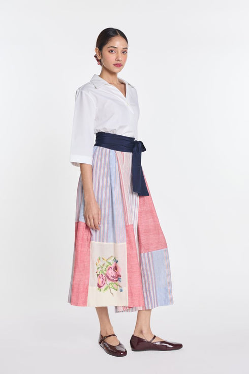 Ivy patchwork wrap dress
