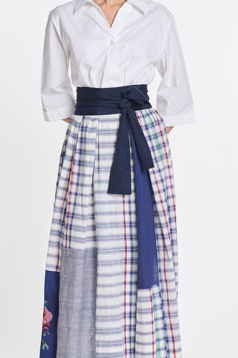 Ivy patchwork wrap dress