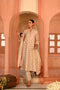 Jalmahal beige and red kurta set