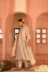 Jalmahal beige and red kurta set