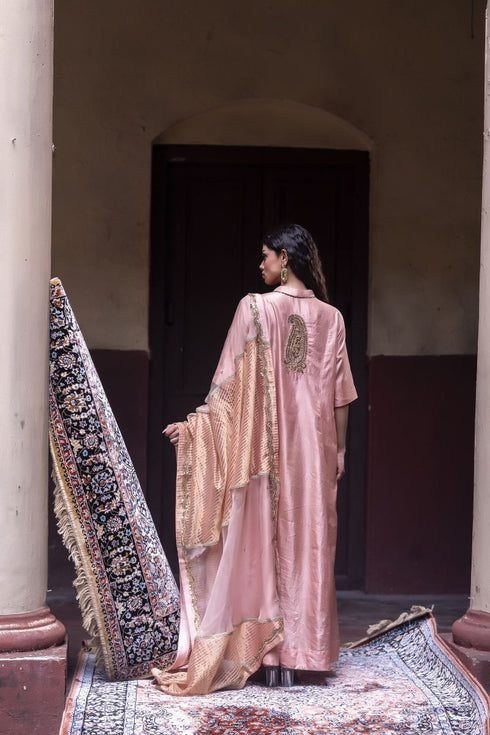 Jalshaghar dusty pink shaheen anarkali