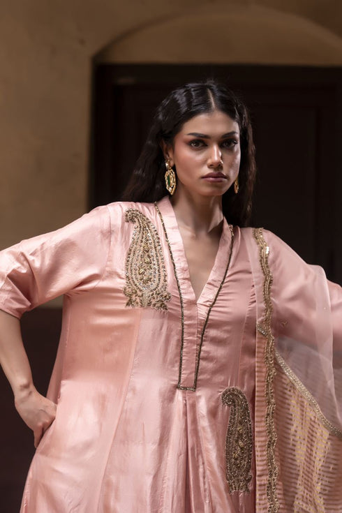 Jalshaghar dusty pink shaheen anarkali