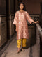Jalshaghar dusty pink shahi kaftan with yellow pants