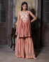 Jalshaghar dusty pink short vani kurta with sharara