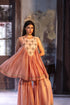 Jalshaghar dusty pink short vani kurta with sharara
