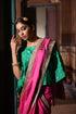 Jalshaghar green brocade chandphool kaftan top
