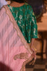 Jalshaghar green brocade mumtaz kediya blouse