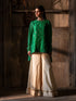 Jalshaghar green chandphool shabana with ivory gharara