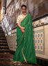Jalshaghar green gota phool sari