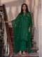 Jalshaghar green kaftan with palazzo