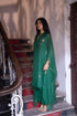 Jalshaghar green kaftan with palazzo