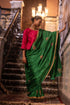 Jalshaghar green mughal sari