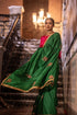 Jalshaghar green mughal sari
