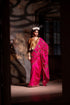 Jalshaghar hot pink shalimaar chanderi sari