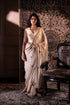 Jalshaghar ivory gota phool sari