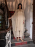 Jalshaghar ivory kaftan with palazzo