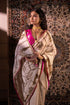 Jalshaghar ivory shalimaar sari