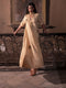 Jalshaghar ivory stripe shaheen anarkali