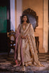Jalshaghar ivory tissue sari