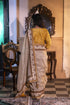 Jalshaghar ivory tissue sari