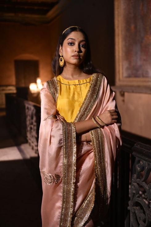 Jalshaghar yellow reshma blouse