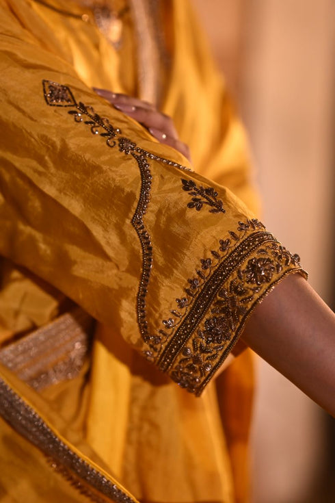 Jalshaghar yellow reshma blouse
