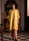 Jalshaghar yellow shahi kaftan with dusty pink pants