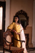 Jalshaghar yellow shahi kaftan with dusty pink pants