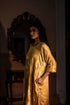 Jalshaghar yellow shahi kaftan with dusty pink pants