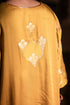 Jalshaghar yellow shahi kaftan with dusty pink pants
