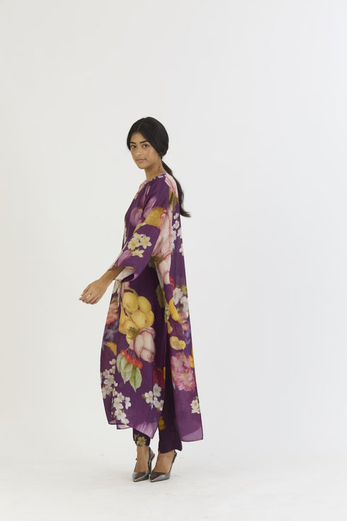 Jamun purple kaftan set