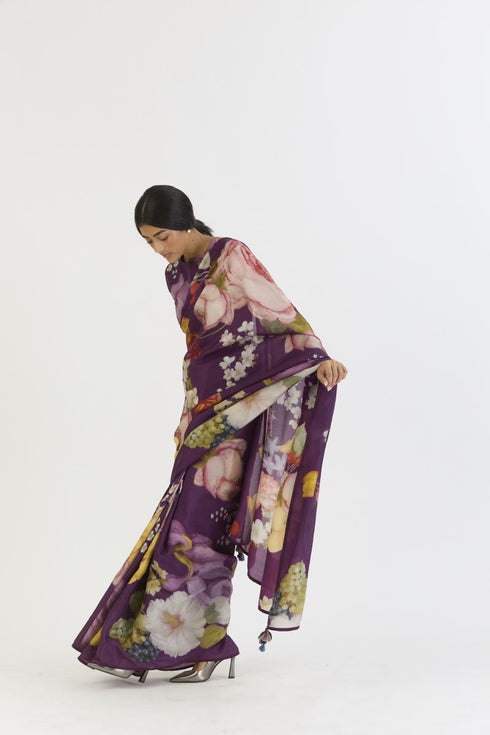 Jamun purple sari