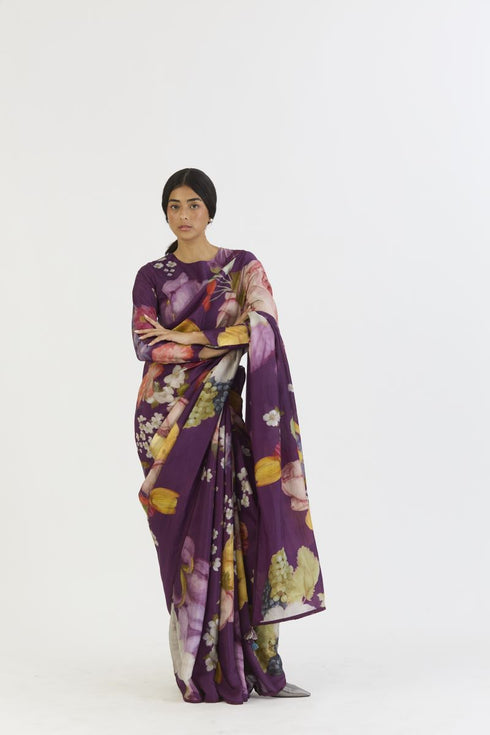 Jamun purple sari