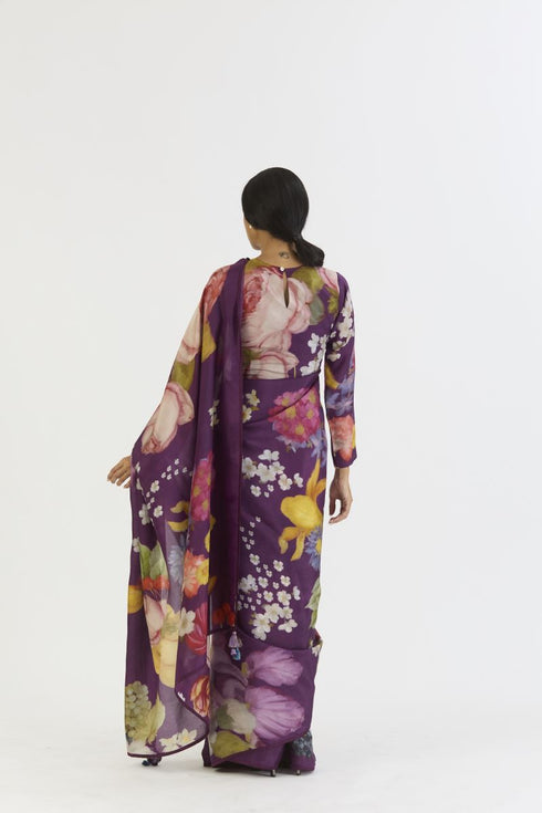 Jamun purple sari